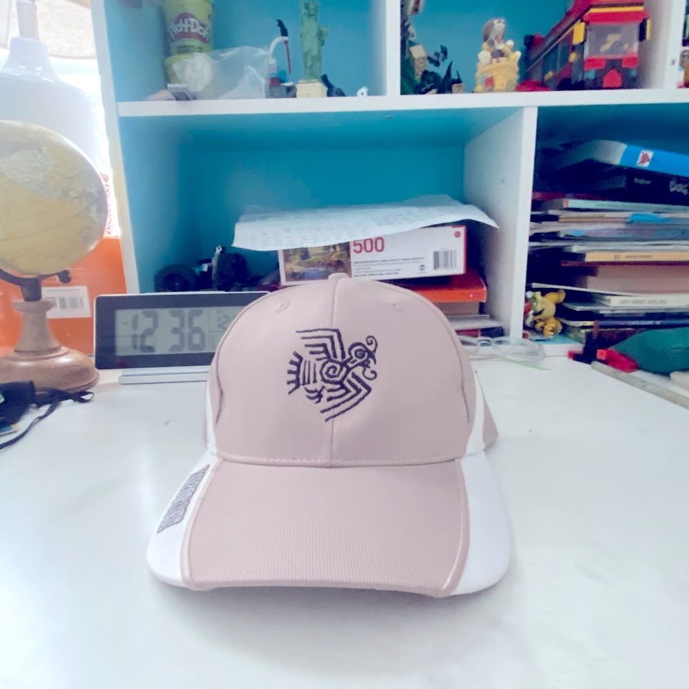 Head Pink and White Hat Classic Curved Brim